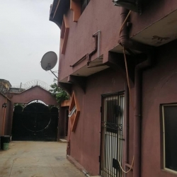 A Property With A 4bedroom Duplex At The Front, 1unit Of 3bedroom And 2units Of 2bedroom Flat At The Back Located Off Ilaje Bariga Lagos. Title: C Of O Price: 60million Naira. (asking) House for Sale Shomolu Lagos Vetra  Property