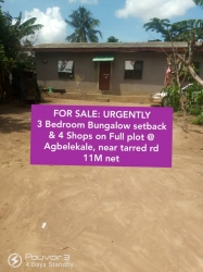 Well Located Full Plot Of Land Measuring 60 X 120ft @ Agbelekale. Not Far From Tarred Road. Well Located & In A Good Neighborhood. Well Secured Environment. 7,200 Foot Square of Land for Sale Agege Lagos Vetra  Property