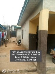 Standard 3 Nos Of Mini Flat And A Room Selfcom On A Piece Of Land With Registered Title Fence With Gate Detached Bungalow for Sale Ipaja Lagos Vetra  Property