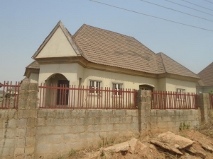 Fully Detached Uncompleted 3 Bedroom Bungalow, Well Gated And Fenced Inside An Estate For Sale 3 bedroom House for Sale Galadinmawa Abuja Vetra  Property