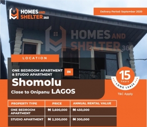 Own A Unit Of A Apartment And Start Receiving Rental Returns For 15 Years!!!!! Self Contain for Sale Shomolu Lagos Vetra  Property