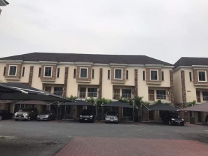 At Abiola* *court6* *ikate* *elegushi* *lekki* , *lagos* New & Vacant 4 Bedroom Terrace With 2 Sitting Room, One Living Room Upstairs & Family Lounge, With One Room Self. 4 bedroom Terraced Duplex for Sale Lekki Lagos Vetra  Property
