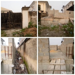 Fenced And Gated Half Plot Of Land With Building On Lintel Level At Agungi Lekki  House for Sale Lekki Lagos Vetra  Property
