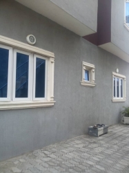 Their Is A Lovely Nice 3,bedrm Flat To Let All Rooms. Ensuit With Pop Finished Also With Lovely Kitchen Cabinets Up Stairs 1.1m Per Annum  Flat for Rent Ogba Lagos Vetra  Property