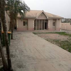 3bedrooms Bungalow (setback)with A Room And Parlor Bq On A Full Plot Of Land(still Has More Than Half Plot Space At The Front To Build)at Daddy Savage St, Fagba : 27million Asking( Good Title) 3 bedroom Detached Bungalow for Sale Iju Lagos Vetra  Property