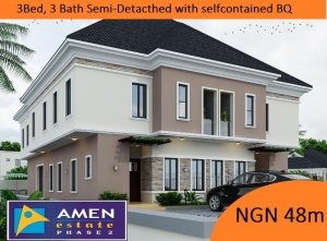 Luxurious Three Bedroom Semi Detached House With Self Contained Bq 3 bedroom Semi-Detached Duplex for Sale Ibeju Lekki Lagos Vetra  Property