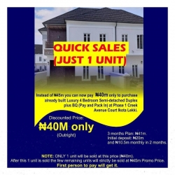 Newly Built 4 Bedroom Semi-detached Duplex With Bq For Sale At Creek Avenue Court, Ikota Lekki. Semi-Detached Duplex for Sale Lekki Lagos Vetra  Property