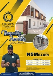 Affordable 4 Bedroom Terraces In Crown Apartments, Sangotedo Terraced Duplex for Sale Ajah Lagos Vetra  Property