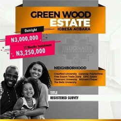 Good And Affordable Plots Of Land For Sale In Igbesa, Agbara Ogun State 648 Meter Square of Land for Sale Agbara Igbesa Ogun Vetra  Property
