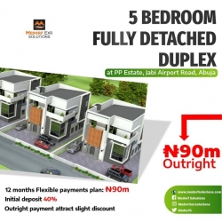 5 Bedroom Fully Detached Duplex With Bq At Pp Estate, Jabi Airport Road, Abuja Detached Duplex for Sale Jabi Abuja Vetra  Property