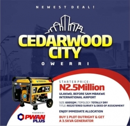 Cedarwood City, Owerri 464 Meter Square of Land for Sale Owerri Imo Vetra  Property