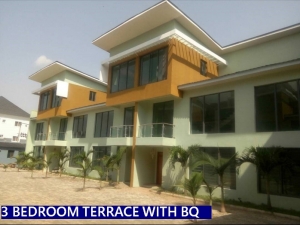 Nicely Built 3 Bdrm Terrace With Bq @rainbow Bb Estate Gwarimpa, Fct Abuja. For 45m 3 bedroom Terraced Duplex for Sale Gwarinpa Abuja Vetra  Property