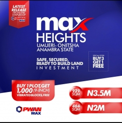Max Height Estate Onitsha 3 Plots of Land for Sale Onitsha North Anambra Vetra  Property