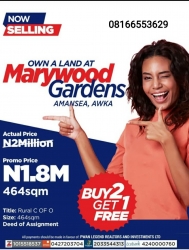 Marywood Gardens Estates Awka 464 Meter Square of Land for Sale Anambra Anambra Vetra  Property