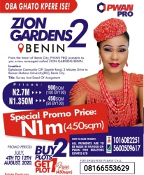 Zion Luxury Garden Estate Benin Land for Sale Central Edo Vetra  Property