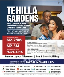 Tehila Gardens Estate Owerri 464 Meter Square of Land for Sale Owerri Imo Vetra  Property