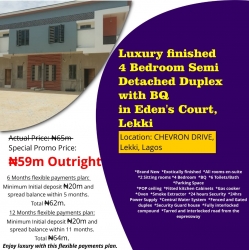 Luxury 4bedroom Semi-detached With Bq 4 bedroom Semi-Detached Duplex for Sale Lekki Lagos Vetra  Property