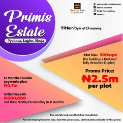 Primis Estate, Lugbe Abuja Land for Sale Lugbe Abuja Vetra  Property