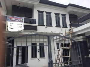 Newly Built 4 Bedroom Semi Detached Duplex With Bq Located At Olugborugo After Chevron,lekki. 4 bedroom House for Sale Lekki Lagos Vetra  Property