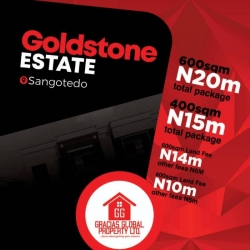 Plot Of Land For Sale 600 Sqm - Goldstone Estate 600 Meter Square of Land for Sale Ajah Lagos Vetra  Property
