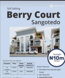 600sqm Prime Estate Land - Berry Court 600 Meter Square of Land for Sale Ajah Lagos Vetra  Property