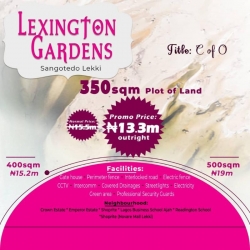 Estate Plot Of Land For Sale - Lexington Gardens Land for Sale Ajah Lagos Vetra  Property