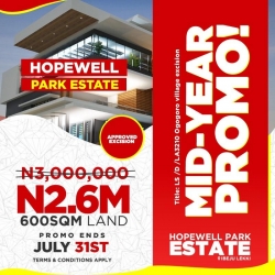 Plot Of Land - Hopewell Estate 600 Meter Square of Land for Sale Ibeju Lekki Lagos Vetra  Property
