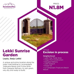 Lekki Sunrise Garden Estate, Lepia Before La' Campaign Tropicana Ibeju Lekki  5 Plots of Land for Sale Ibeju Lekki Lagos Vetra  Property