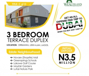 3 Bedroom Terrace Duplexes, With Cofo, In A Serene Environment At Oribanwa, Sangotedo, Ajah  3 bedroom Terraced Duplex for Sale Ajah Lagos Vetra  Property