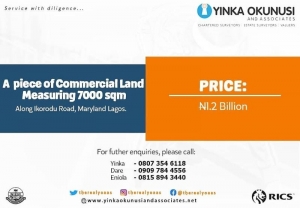 A Piece Of Commercial Land Measuring 7000sqm Along Ikorodu Road, Maryland, Lagos 7,000 Meter Square of Land for Sale Maryland Lagos Vetra  Property