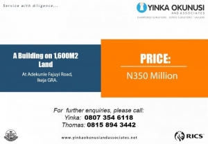 A Piece Of Land Measuring 1600m2 1,600 Meter Square of Land for Sale Ikeja Lagos Vetra  Property