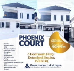 5 Bedroom Detached Duplex With Bq  Detached Duplex for Sale Lekki Lagos Vetra  Property