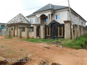 *modern House For Investment At A Very Cheap* A 90% Completed Modern Block Of 4 Flat Of 3 Bedroom Flat For Sale At Amje Alakuko All Rooms Ensuites With Visitors Toilet.  3 bedroom Shared Apartment for Sale Agege Lagos Vetra  Property