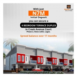 4 Bedroom Terrace Duplex Ikota, Lekki(creek Avenue Ph Ii)  4 bedroom Terraced Duplex for Sale Lekki Lagos Vetra  Property