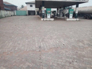 An Already Built Fuel Station Of Ten (10) Pumps, With A Functioning Bottle Water Factory Within On A 150by200 Land Size Commercial Property for Sale Oredo Edo Vetra  Property