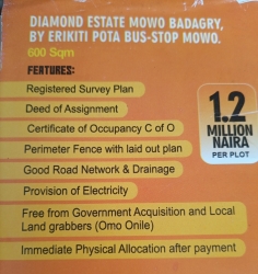 C Of O Land For Sale In Mowo Badagry By Erikiti Pota Bus Stop Mowo  Land for Sale Badagry Lagos Vetra  Property