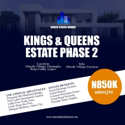 Kings And Queens Estate Phase 2 (buy 5 And Get A Free Plot) 5 Plots of Land for Sale Ibeju Lekki Lagos Vetra  Property