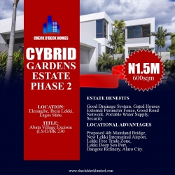 Cybrid Gardens Estate  600 Meter Square of Land for Sale Ibeju Lekki Lagos Vetra  Property