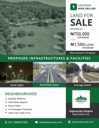 600sqm Land At Akodo, Ibeju Lekki 600 Meter Square of Land for Sale Ibeju Lekki Lagos Vetra  Property