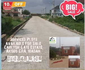 Serviced Plot Measuring About 684sqm 684 Meter Square of Land for Sale Ibadan Oyo Vetra  Property