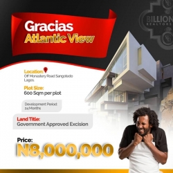 Gracias Atlantic View Estate  600 Meter Square of Land for Sale Ajah Lagos Vetra  Property