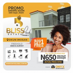 Bliss Park Estate Phase 1 600 Meter Square of Land for Sale Ibeju Lekki Lagos Vetra  Property