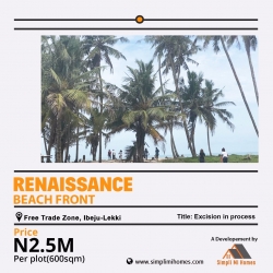 Plot Of Land At Renaissance Beachfront Estate  600 Meter Square of Land for Sale Ibeju Lekki Lagos Vetra  Property