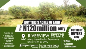 3-acre / 18 Plots Of Land With C Of O At Riverview Estate For Just N120million 18 Plots of Land for Sale Ojodu Lagos Vetra  Property