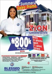 100% Dry And Genuine Land At Zion Garden Estate Land for Sale Ibeju Lekki Lagos Vetra  Property
