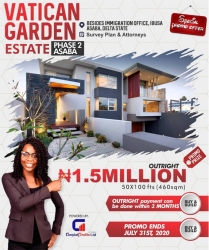 Buy And Build On A Dry And Secured Land. 460 Meter Square of Land for Sale Asaba Delta Vetra  Property