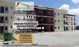 3 Bedroom Flat All Ensuit (advanced Carcass) Flat for Sale Ajah Lagos Vetra  Property