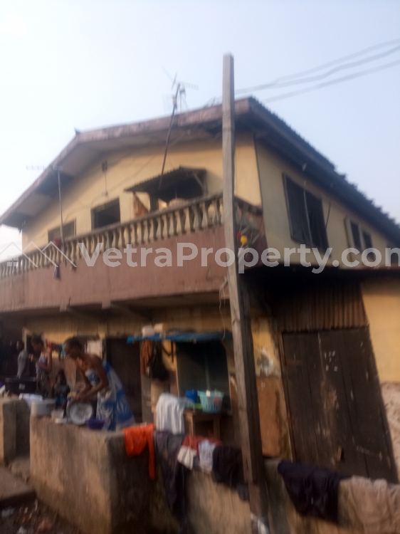  A Very Strong Old Storey Building For Sale @ Iwaya, Yaba, Lagos.  House for Sale Yaba Lagos Vetra  Property