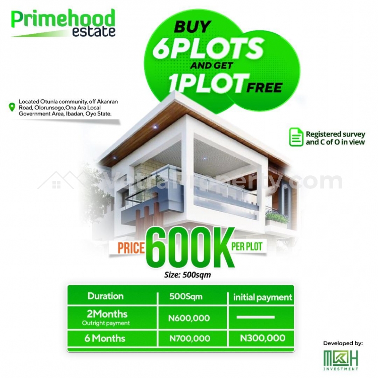 Primehood Estate  Land for Rent Ibadan Oyo Vetra  Property