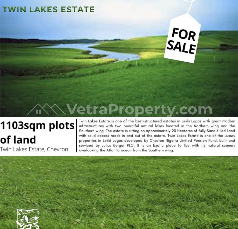  1103sqm Plots Of Land For Sale In Twin Lake Estate  Land for Sale Lekki Lagos Vetra  Property